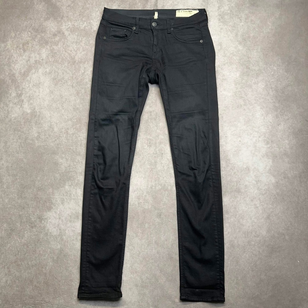 Rag & Bone The Dre Slim Boyfriend Jeans Women's Size 25 Aged Black W1590O337